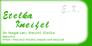 etelka kneifel business card